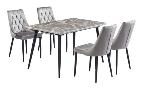 طاولة طعام 4كرسي رخام