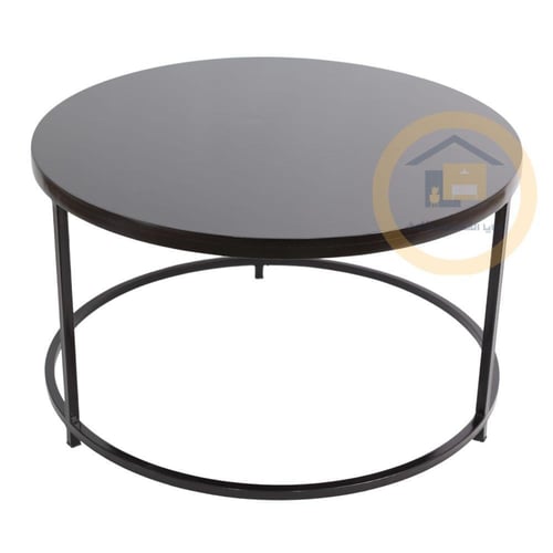 طقم طاولة ضيافة مع 4 طاولات خدمة لون اسود