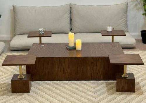 طقم طاولات ضيافة ارضي سنديان