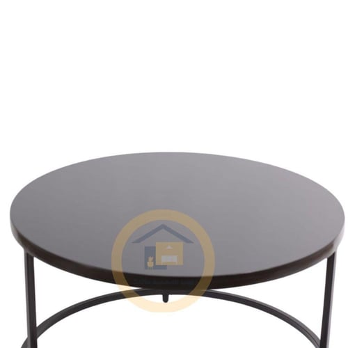 طقم طاولة ضيافة مع 4 طاولات خدمة لون اسود