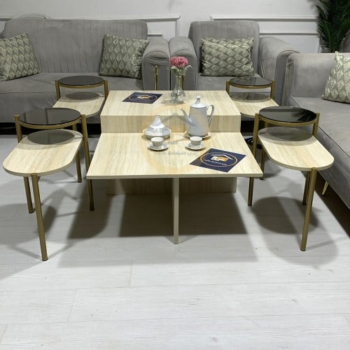 طقم طاولات بديل رخام ترفنتينوو 5قطع