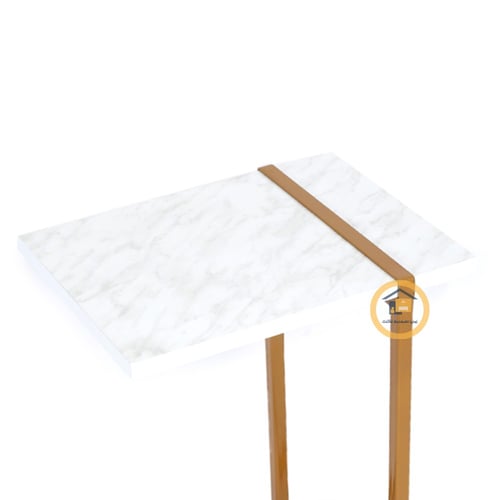 طاولة خدمة حديد وسطح خشب