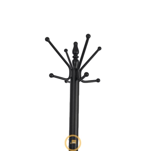 علاق ملابس قواعد حديد لون ذاسود مع رف للبخور