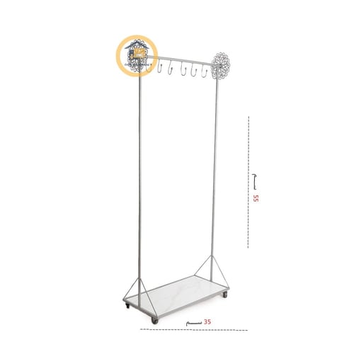 علاق ملابس القاعدة حديد وسطح سيراميك