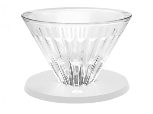 قمع تايمور زجاجي 01 مع حامل ابيض