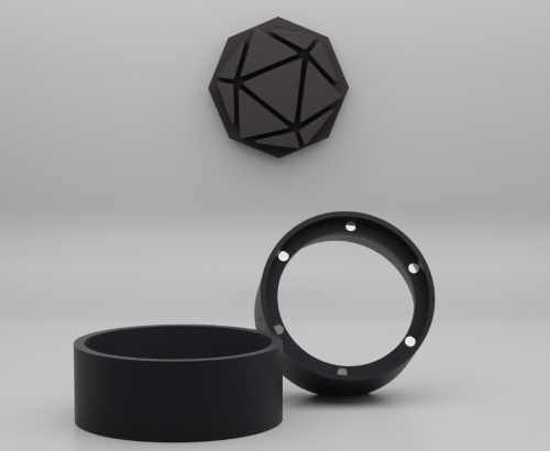 3D حلقة بورتافلتر 53-54 طويل اسود