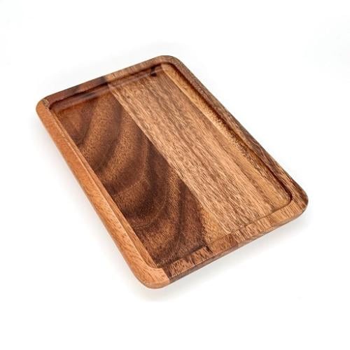 صينية تقديم وسط من خشب الجوز