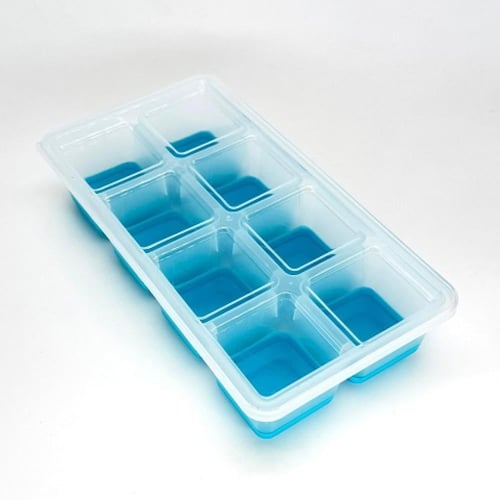 قالب ثلج مع غطاء 8 مكعب كبير