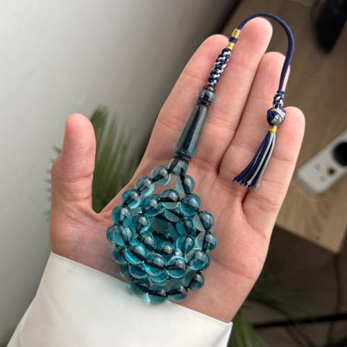 مسباح بكلايت تركوازي شفاف (كركوشة)