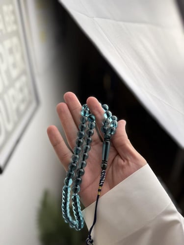 مسباح بكلايت تركوازي شفاف (كركوشة)