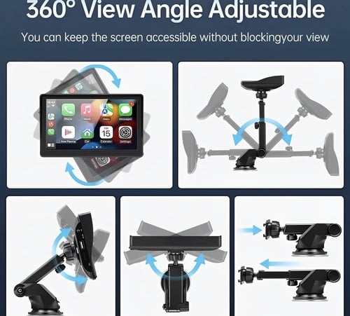 شاشة عالية الجودة HD للسيارات تعمل باللمس