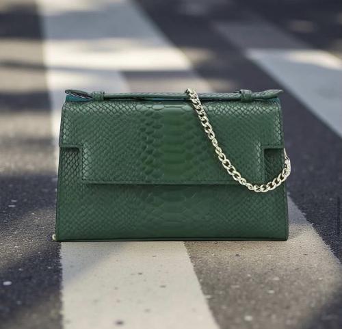 Green lizard bag