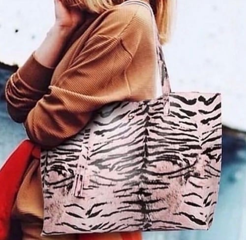 Nude zebra bag
