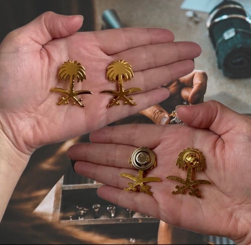 بروش سيفين ونخلة