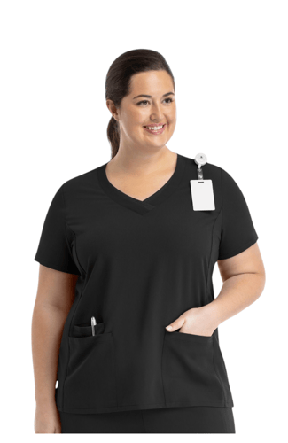 بلوزة سكرب ماتركس برو النسائي من ميفن بفتحة رقبة ع...