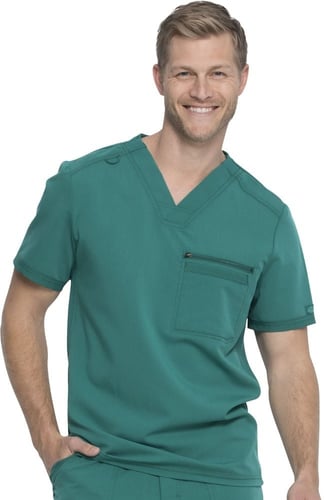 Balance by Dickies Men's V-Neck Solid Scrub Top