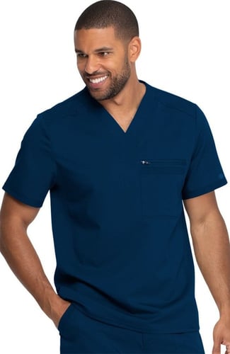 Balance by Dickies Men's V-Neck Solid Scrub Top