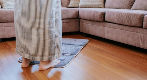 سجادة صلاة مريحة, كرسي الصلاة, قابل للطي, رصاصي غا...