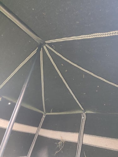 بيت شعر أطفال أسود مخطط أبيض , مقاس 2×3متر