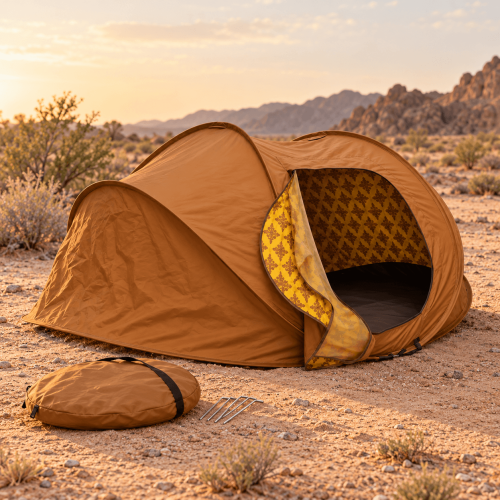 The falcon, sleeping tent, travel tent, size 150×250 cm, khaki, with bag