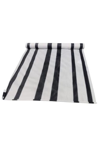 شبك مخرم , عازل 60% , مقاس 45×2 متر, أبيض مخطط, صي...