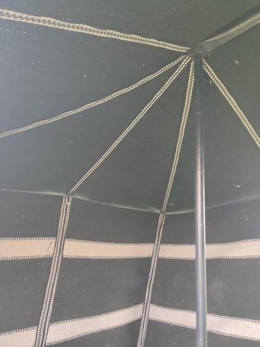 بيت شعر أطفال أسود مخطط أبيض , مقاس 2×3متر