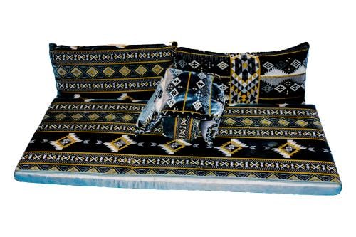 طقم جلسة خيمة, جلسة مقاس 200×70 سم, حشو أسفنج,نقشة...