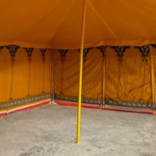 الصقر,خيمة 3 طبقات, مقاس 4×6×2 ياردة , أصفر