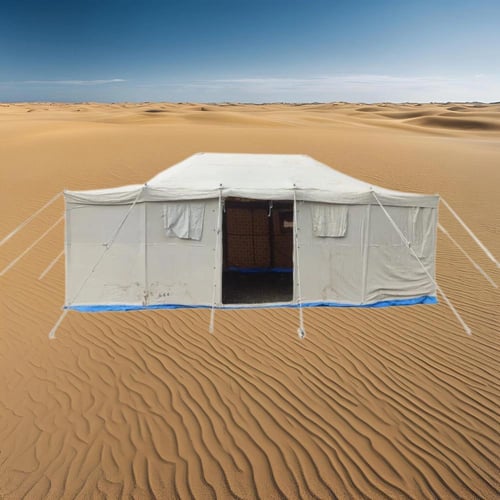 خيمة , طبقتين, أبيض, مقاس 4×6 ياردة