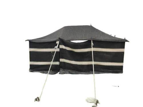 بيت شعر أطفال أسود مخطط أبيض , مقاس 2×3متر