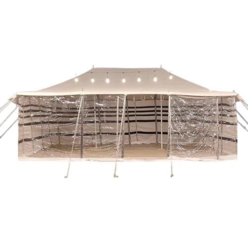 بيت شعر سعودي , مع واجهه شفاف, مقاس 5×9 ياردة,أبيض...