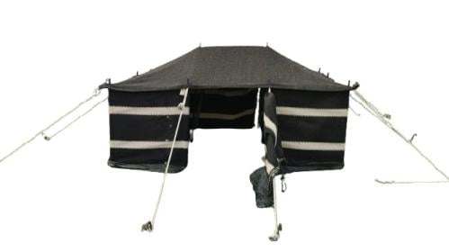 بيت شعر أطفال أسود مخطط أبيض , مقاس 2×3متر