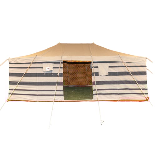 خيمة نجد 3 طبقات, مقاس 5×8×2 ياردة, أبيض مخطط أسود...