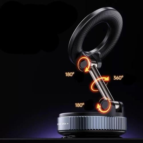 حامل هاتف مغناطيسي للسيارة بقاعدة شفط هوائية مع مغ...