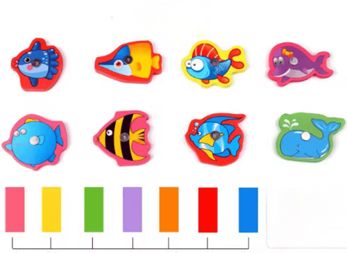 لعبة صيد السمك المغناطيسية - وردى الخشبية مونتيسور...