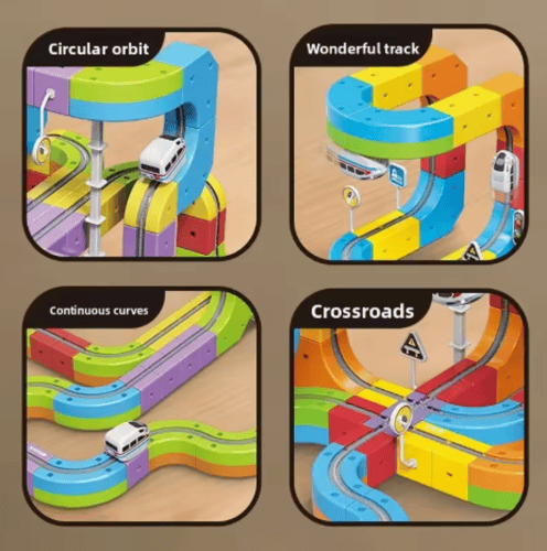 لعبة تركيب قطار مغناطيسي ثلاثي الأبعاد مضاد للجاذب...