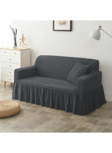 غطاء كنب مطاطي- رصاصي داكن