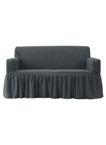 غطاء كنب مطاطي- رصاصي داكن