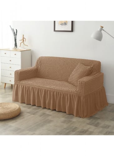 غطاء كنب مطاطي- بني قهوه