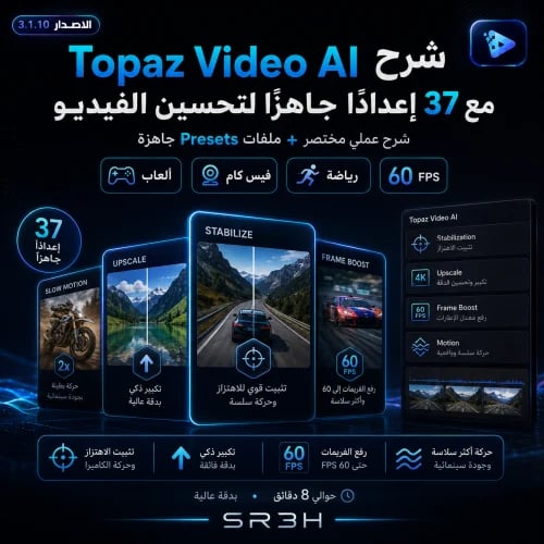 شرح Topaz Video AI مع 37 إعدادًا حصري لتحسين الفيد...