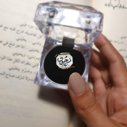 خاتم ملكي فضه ايطالي عيار 925