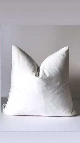 غطاء وسادة مخمل أبيض