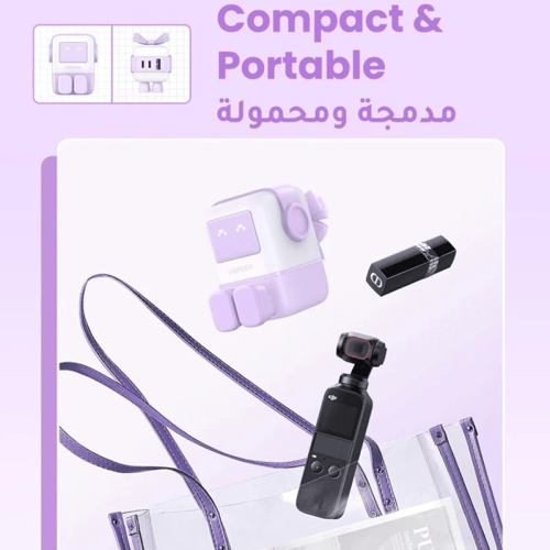 يوجرين شاحن جداري، 3 منافذ تصميم روبوت GaN قوة 65...