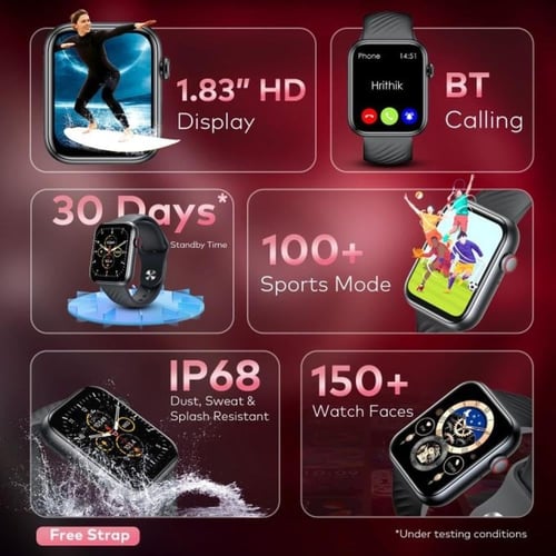 ساعة ايتل الذكية O11 حجم الشاشة 1.83 انش مقاومة لل...