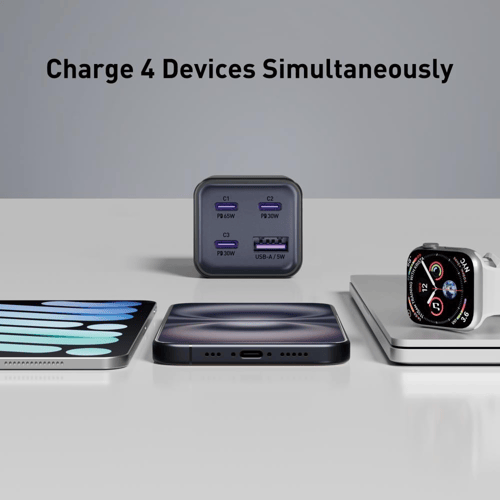 منصة شحن JODA Voltar بقوة 65 واط بثلاث منافذ تايب...