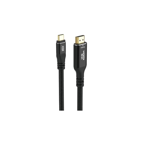 JODA - سلك تايب سي الى HDMI الترا فيجن 60 هرتز بدقة 8K بطول 2 متر - اسود