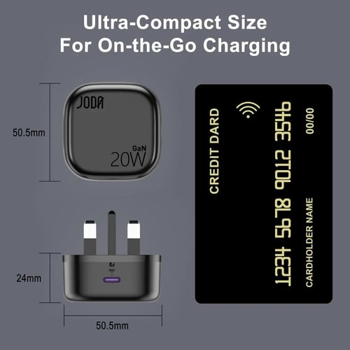 شاحن جداري JODA فولت بود بقوة 20 واط بمنفذ تايب سي...