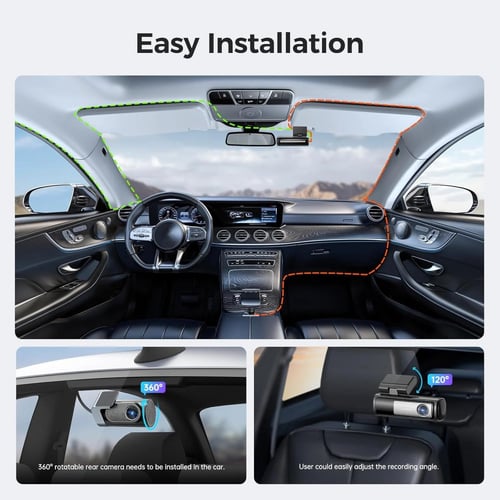 داش كام، LINGDU LD06، كاميرا امامية وخلفية، 4K+2K،...