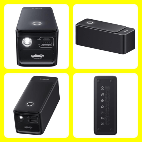 بيسوس - بطارية مشغلة للسيارة بقوة 600 امبير - اسود