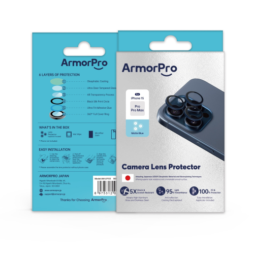 أرمر برو - عدسات للايفون 15 برو و 15 برو ماكس